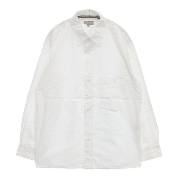 MARGARET HOWELL 579-3150001 TUMBLED COTTON PLAINWEAVE コットン 長袖シャツ 23SS ホワイト メンズ マーガレットハウエル【中古】5-1113M∞