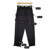 GLOBAL WORK GWOC2174AD スゴ楽 ポリエステル イージー パンツ ブラック レディース グローバルワーク【中古】5-1217G∞