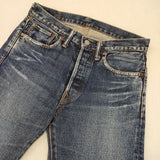 45R/45rpm ダメージ加工 コットン サイズ28 ジーンズ デニムパンツ ブルー レディース フォーティーファイブアールピーエム【中古】5-1217G∞