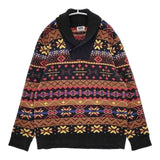 Pherrow's ノルディック ショールカラー セーター ニット チャコールグレー ブラウン メンズ フェローズ【中古】5-1023T∞