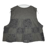 Heart Market 新品 5.5OZDENIM×レースベスト かぎ針 ベスト グレー レディース ハートマーケット【中古】6-0308M∞