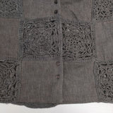 Heart Market 新品 5.5OZDENIM×レースベスト かぎ針 ベスト グレー レディース ハートマーケット【中古】6-0308M∞
