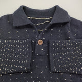 Pal'las Palace サイズ5 ポロシャツ ドット セーター ニット ネイビー ホワイト レディース パラスパレス【中古】5-1206T♪