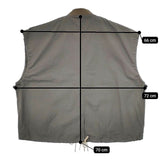 GENTIL ジャンティ ゆるだぼベスト 71013735 ジップアップ コットンナイロン ベスト グレーカーキ レディース【中古】5-1224M∞