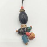 HENRY CUIR ビーズ ネックレス ブラック マルチカラー レディース アンリークイール【中古】5-1012G∞