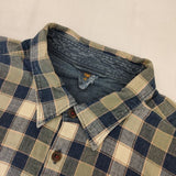 45R/45rpm プルオーバー コットン インディゴ サイズ4 チェック 長袖シャツ ブルー メンズ フォーティーファイブアールピーエム【中古】5-1204M∞