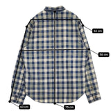 45R/45rpm プルオーバー コットン インディゴ サイズ4 チェック 長袖シャツ ブルー メンズ フォーティーファイブアールピーエム【中古】5-1204M∞