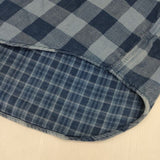 POLO RALPH LAUREN インディゴ ガーゼ チェック 長袖シャツ ネイビー ブルー メンズ ポロ・ラルフローレン【中古】5-1113M∞