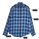 POLO RALPH LAUREN インディゴ ガーゼ チェック 長袖シャツ ネイビー ブルー メンズ ポロ・ラルフローレン【中古】5-1113M∞