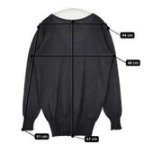 ZUCCa ZU93KR028 ウールニット カーディガン チャコールグレー レディース ズッカ【中古】5-1102T∞