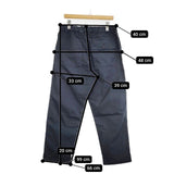 MHL. 595-4143504 SUPERFINE COTTON TWILL 定価25300円 パンツ 24SS 濃紺 ネイビー レディース エムエイチエル【中古】5-1217G∞