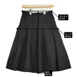 MARGARET HOWELL 578-132506 ウールリネン ロングスカート ブラック レディース マーガレットハウエル【中古】6-0307M∞