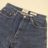 YAECA ワイド テーパード 30インチ 11-13W ジーンズ デニムパンツ ブルー レディース ヤエカ【中古】5-1217G∞