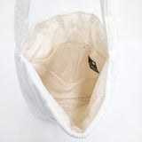 TEMBEA 中綿 コーデュロイ ワンハンドル トートバッグ ホワイト レディース テンベア【中古】5-1120T◎