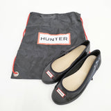 HUNTER フラットシューズ UK4 レインシューズ ブラック レディース ハンター【中古】5-1102G◎