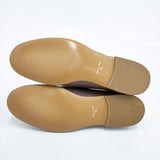 que レザー スリッポン サイズM スリッポン グレージュ レディース キュー【中古】5-1102G◎