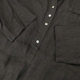 nop de nod Cielベルギーリネンスタンドカラーワンピース 定価24200円 製品洗い ワンピース ブラック レディース ノップドゥノッド【中古】6-0214M∞