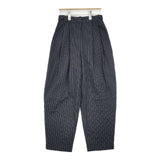 TODAYFUL 12410706 Jacquard Stripe Trousers 定価25300円 ジャガード パンツ 濃紺 ネイビー ブラック レディース トゥデイフル【中古】6-0305M∞