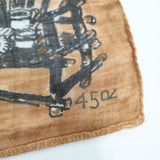 45R/45rpm 夏の絵本バンダナ ガーゼ 総柄 スカーフ ブラウン レディース フォーティーファイブアールピーエム【中古】5-1108G◎