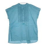 green label relaxing UNITED ARROWS タック プルオーバー ブラウス 半袖シャツ ライトブルー レディース グリーンレーベルリラクシング【中古】6-0308S∞