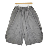 NATURAL LAUNDRY コードシャンブレーぺブルパンツ 定17600円 7251P-010 キュロット 25SS グレー レディース ナチュラルランドリー【中古】5-0902M♪