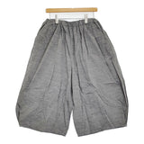 NATURAL LAUNDRY コードシャンブレーぺブルパンツ 定17600円 7251P-010 キュロット 25SS グレー レディース ナチュラルランドリー【中古】5-0902M♪
