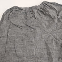 NATURAL LAUNDRY コードシャンブレーぺブルパンツ 定17600円 7251P-010 キュロット 25SS グレー レディース ナチュラルランドリー【中古】5-0902M♪