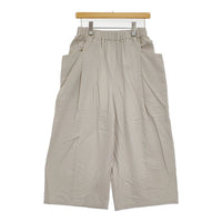 evam eva コットンキュロットパンツ サイズM 定価27500円 E251T209 キュロット 25SS グレージュ レディース エヴァムエヴァ【中古】5-0902M♪