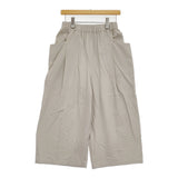 evam eva コットンキュロットパンツ サイズM 定価27500円 E251T209 キュロット 25SS グレージュ レディース エヴァムエヴァ【中古】5-0902M♪