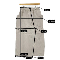 evam eva コットンキュロットパンツ サイズM 定価27500円 E251T209 キュロット 25SS グレージュ レディース エヴァムエヴァ【中古】5-0902M♪