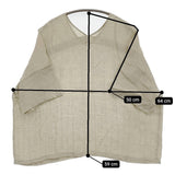evam eva linen stitches pullover 定価26400円 E251T172 サイズM ブラウス シャツ グレージュ レディース エヴァムエヴァ【中古】5-0902S♪
