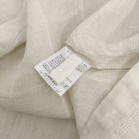 evam eva linen stitches pullover 定価26400円 E251T172 サイズM ブラウス シャツ 25SS アイボリー レディース エヴァムエヴァ【中古】5-0902S♪