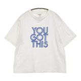OAFISH YOU GOT THIS プリントショートスリーブTシャツ サイズS カットソー 24SS ホワイト レディース オーフィッシュ【中古】5-0902S♪