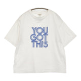 OAFISH YOU GOT THIS プリントショートスリーブTシャツ サイズS カットソー 24SS ホワイト レディース オーフィッシュ【中古】5-0902S♪