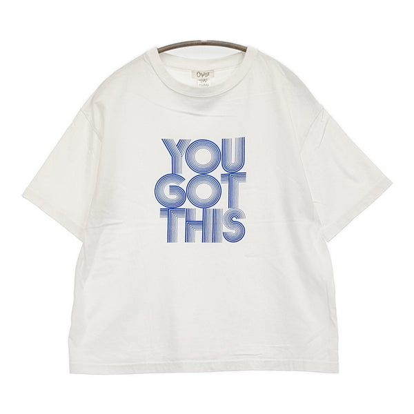 OAFISH YOU GOT THIS プリントショートスリーブTシャツ サイズS カットソー 24SS ホワイト レディース オーフィッシュ【中古】5-0902S♪