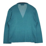 yoshie inaba シルクニット カーディガン ブルーグリーン レディース ヨシエイナバ【中古】5-1207M∞