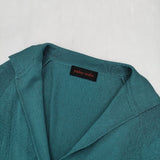 yoshie inaba シルクニット カーディガン ブルーグリーン レディース ヨシエイナバ【中古】5-1207M∞