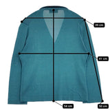 yoshie inaba シルクニット カーディガン ブルーグリーン レディース ヨシエイナバ【中古】5-1207M∞