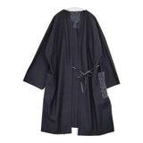 ANTIPAST ウール 刺繍 レース ガウン 羽織 コート ブラック レディース アンティパスト【中古】5-1102T∞