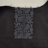 ANTIPAST ウール 刺繍 レース ガウン 羽織 コート ブラック レディース アンティパスト【中古】5-1102T∞