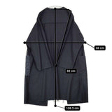 ANTIPAST ウール 刺繍 レース ガウン 羽織 コート ブラック レディース アンティパスト【中古】5-1102T∞