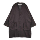 Basisbroek オーバーサイズ サイズ1 ドロップショルダー コート ダークブラウン レディース バージスブルック【中古】5-1206T♪