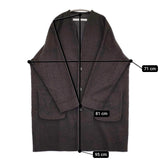 Basisbroek オーバーサイズ サイズ1 ドロップショルダー コート ダークブラウン レディース バージスブルック【中古】5-1206T♪