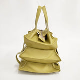 SPAZIOiF スパツィオイフ ハンドバッグ イタリア製 レザー ショルダーバッグ Pagodina bag トートバッグ イエロー レディース【中古】6-0406G∞