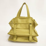 SPAZIOiF スパツィオイフ ハンドバッグ イタリア製 レザー ショルダーバッグ Pagodina bag トートバッグ イエロー レディース【中古】6-0406G∞