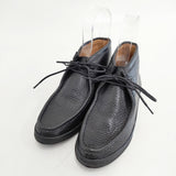 MANEBU シュリンクカウレザーショートワラビーブーツ 37 シューズ・靴 ブラック レディース マネブ【中古】5-1217G◎