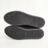 MANEBU シュリンクカウレザーショートワラビーブーツ 37 シューズ・靴 ブラック レディース マネブ【中古】5-1217G◎