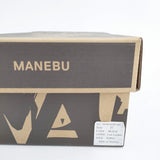 MANEBU シュリンクカウレザーショートワラビーブーツ 37 シューズ・靴 ブラック レディース マネブ【中古】5-1217G◎