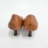 ROYAL Burnish スムースレザーラウンドパンプス 38 24cm パンプス ブラウン レディース ロイヤルバーニッシュ【中古】5-1102G◎