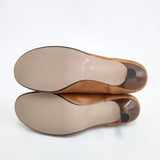 ROYAL Burnish スムースレザーラウンドパンプス 38 24cm パンプス ブラウン レディース ロイヤルバーニッシュ【中古】5-1102G◎